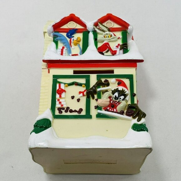 Vintage Russell Stover Looney Tunes Christmas Santa Piggy Bank House Bunny Daffy - Picture 4 of 12